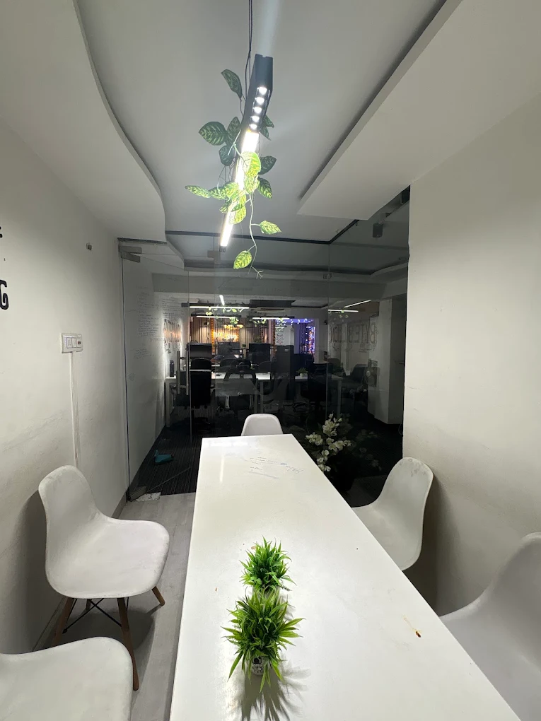 Glass-walled private office at Workstation